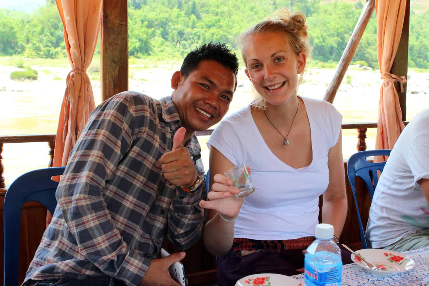 Party on the slow boat in Laos