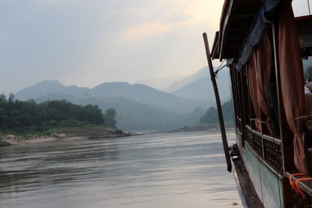 Slow boat in Laos
