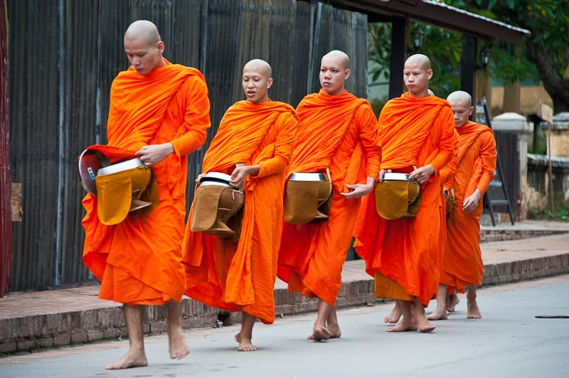 Luang Prabang, Laos, Alms Ceremony