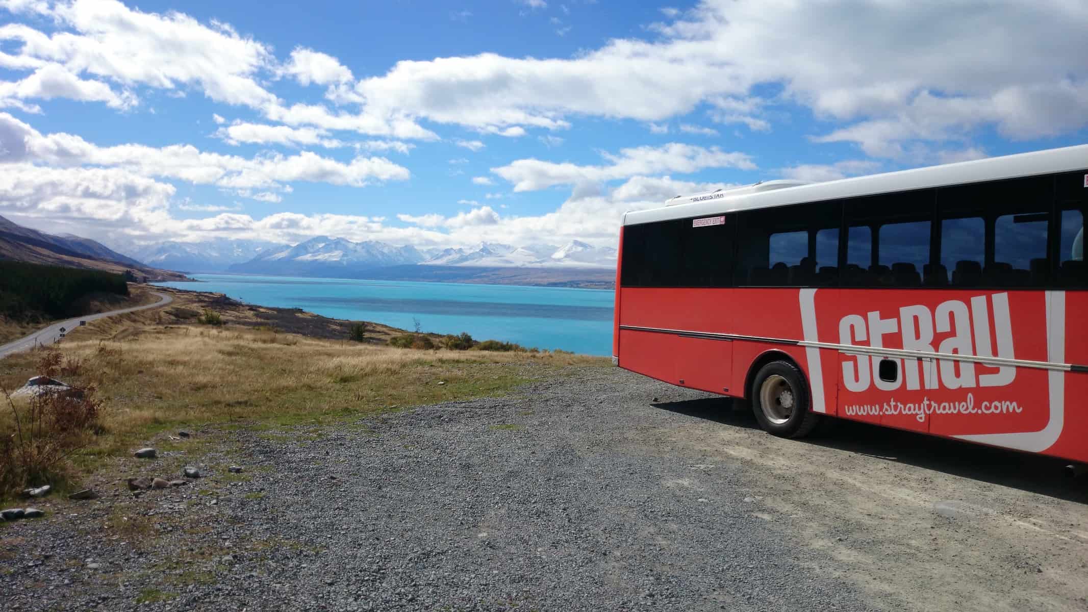 Mt Cook and blue skies in autumn with Stray NZ