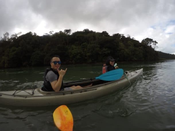 2 people in a kayak