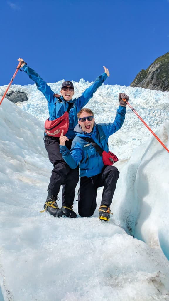 Tourists on the Franz Josef glacier