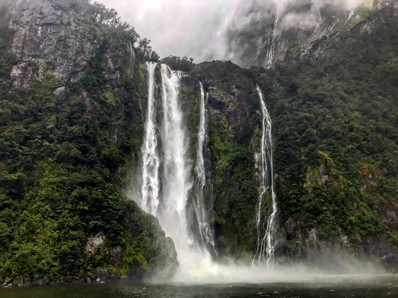 Waterfalls at Milford Sound