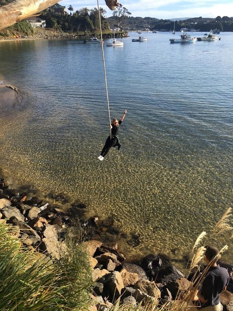 Leask Bay rope swing