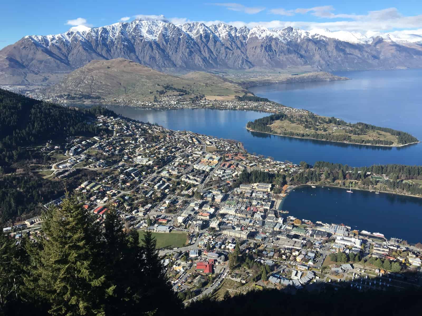 The view over Queenstown, South Island