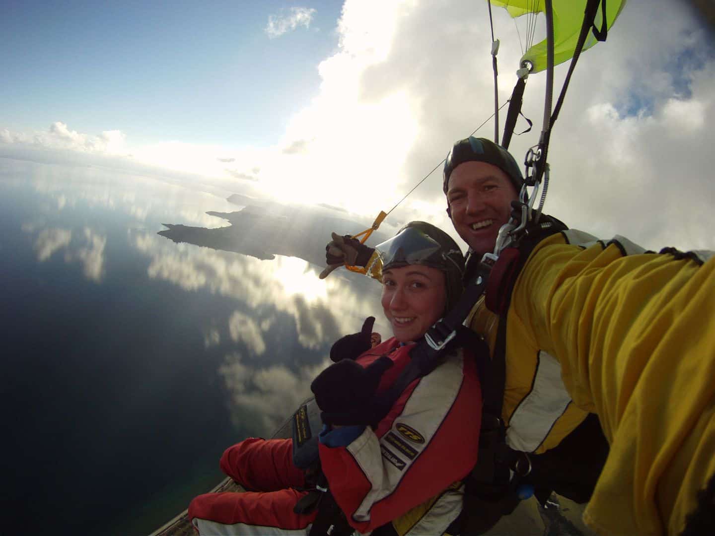 Embrace the view of Lake Taupo by skydiving