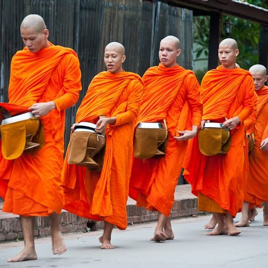 Luang Prabang, Laos, Alms Ceremony
